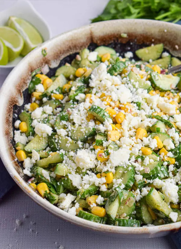 TexMex Cucumber and Corn Salad