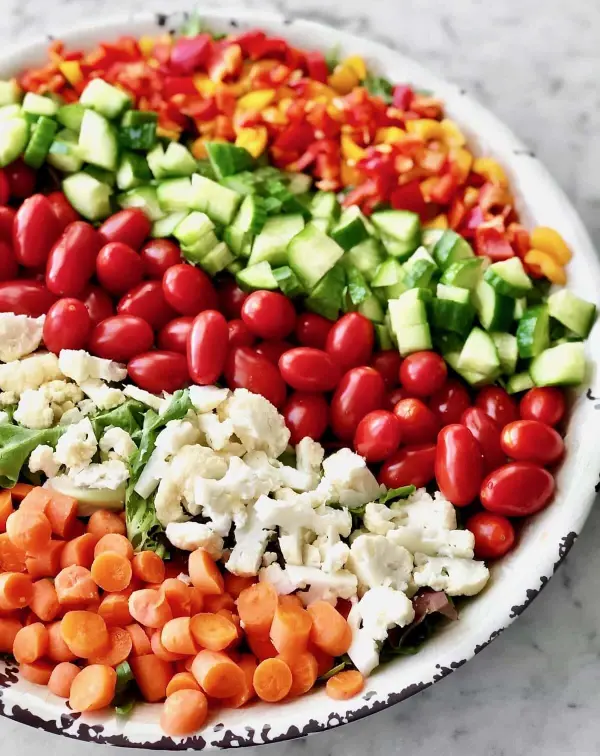 Rainbow Salad With Lemon Vinaigrette