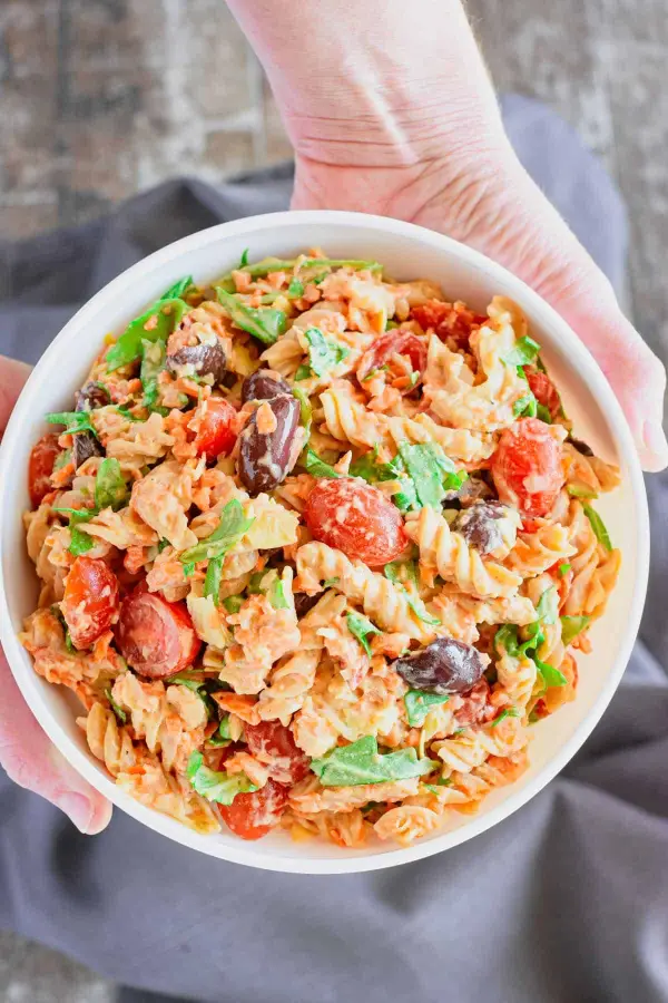 Hummus Pasta Salad