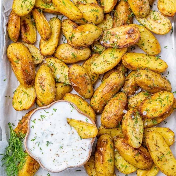 Crispy Greek Fingerling Potatoes