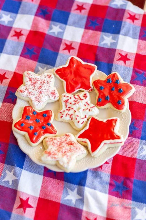 4th of July Sour Cream Sugar Cookies