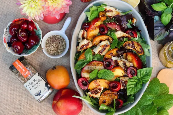 Stone Fruit Salad with Sherry Vinaigrette