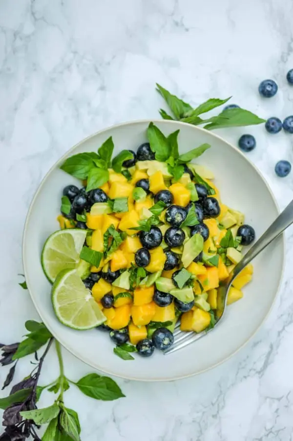 Mango Avocado Salad with Blueberries