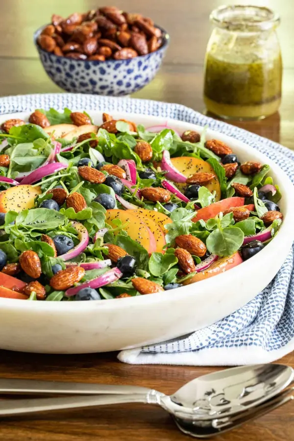 Blueberry Peach Poppy Seed Salad