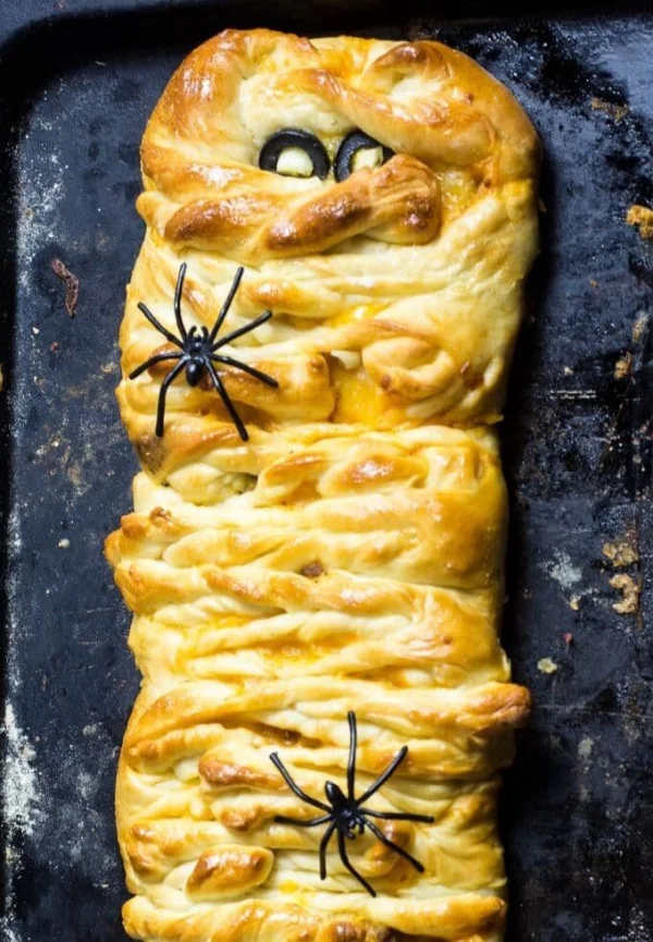 Halloween Mummy Taco Bread