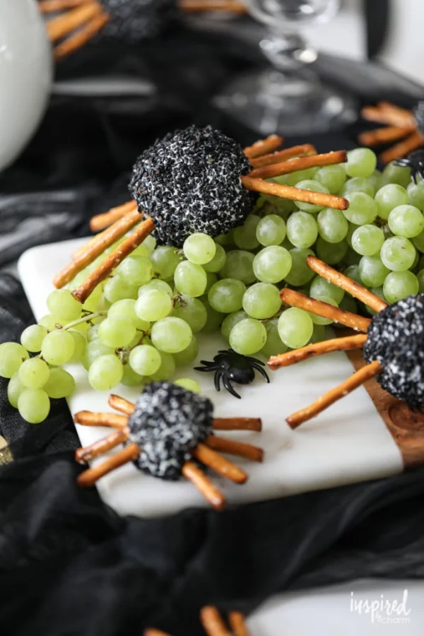 Halloween Spider Cheese Balls