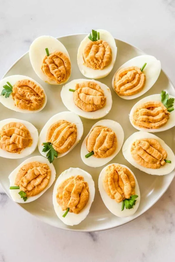 Pumpkin Deviled Eggs