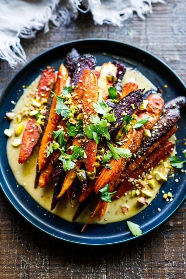 Roasted Carrots with Tahini Sauce