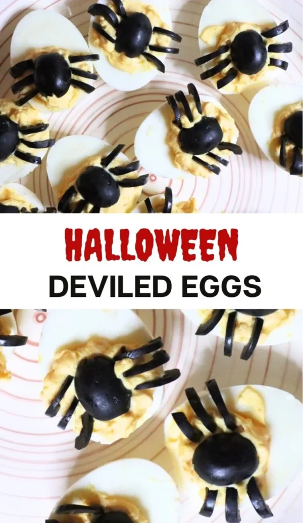 Spider Deviled Eggs