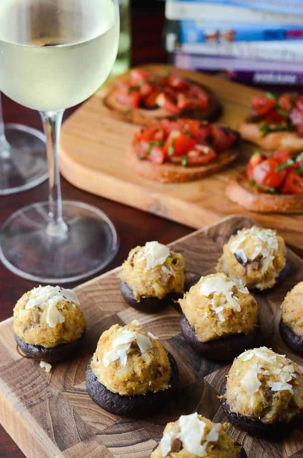 Crab Cake Stuffed Mushrooms