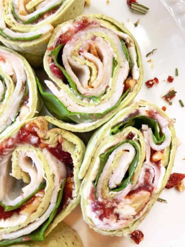 Turkey Cranberry Pinwheels